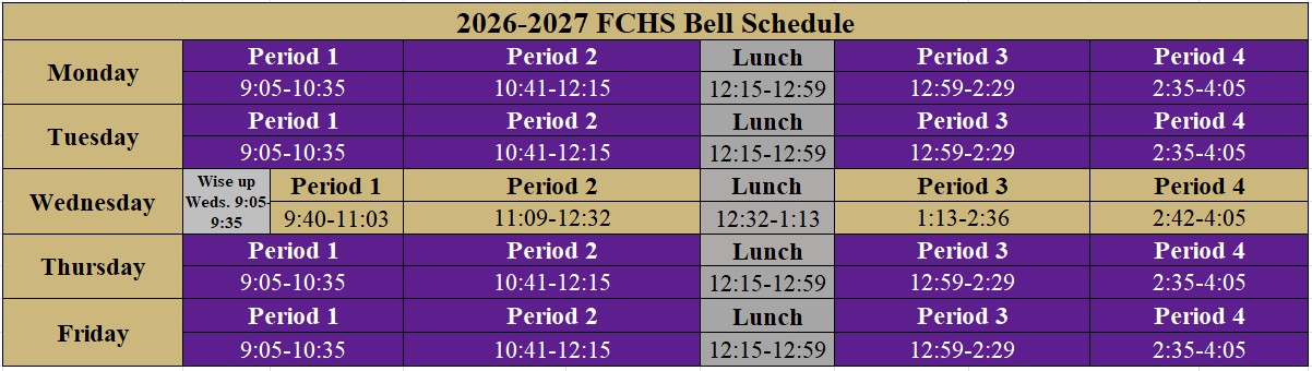 Bell Schedule