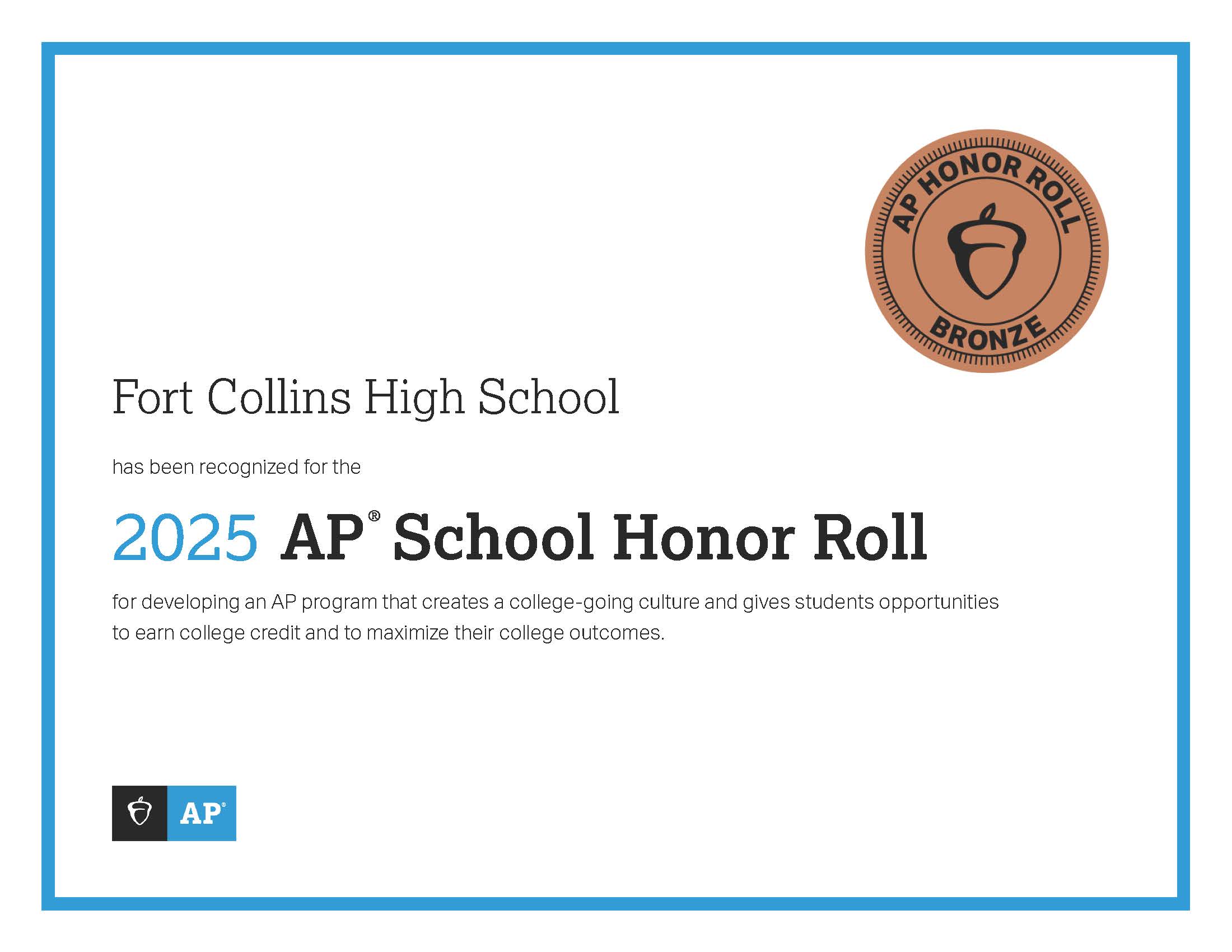 2025 AP School Honor Roll