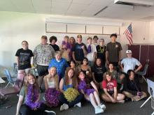 Ms. Hanson and students.